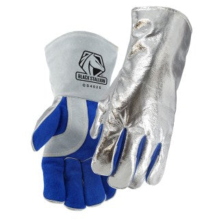 Aluminized stick welding glove