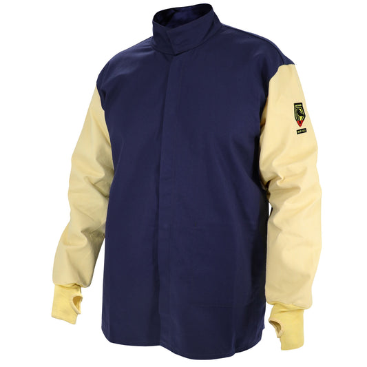 JH3025-NY
Arc-Rated Aramid & FR Cotton Hybrid Welding Jacket