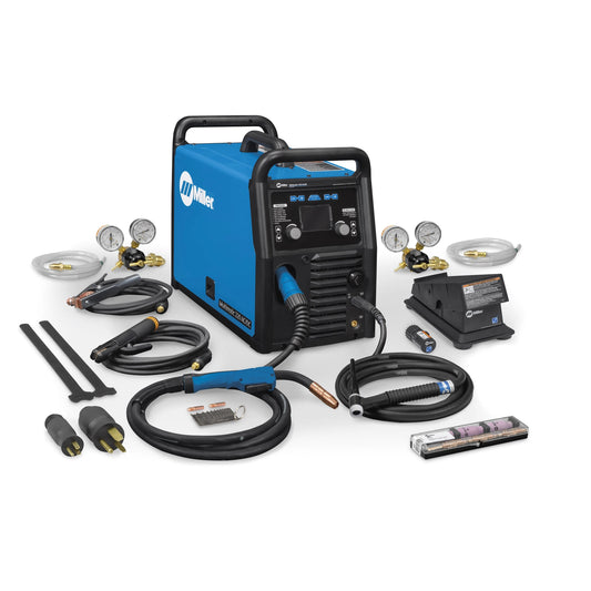 Miller Multimatic 220 AC/DC Multiprocess Welder w/ Cart - with hoses, cables, and welding accessories 