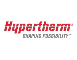 Hypertherm logo with tagline 'Shaping Possibility' on a white background
