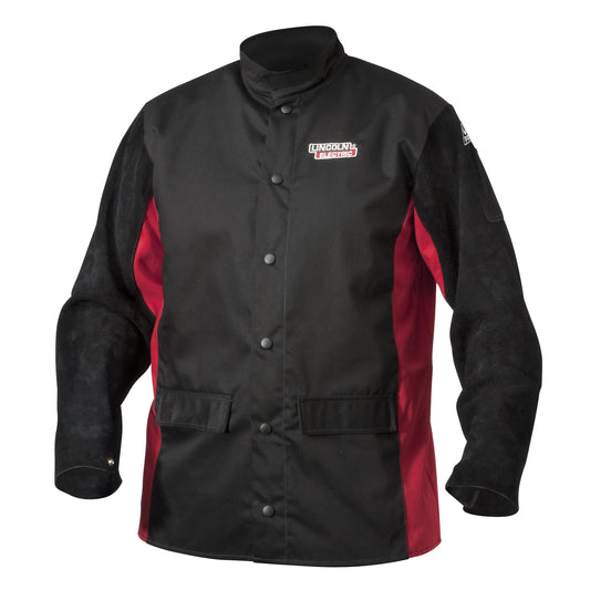 Lincoln Shadow Split Leather-Sleeved Welding Jacket - K2986