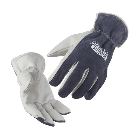 Lincoln Traditional Grey Leather Drivers Gloves - K3769 - In use