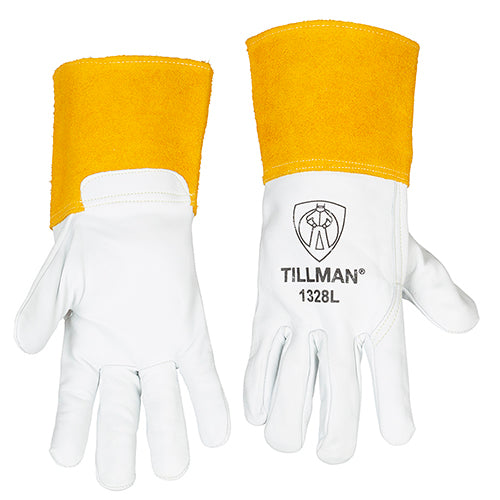 A pair of Tillman 1328 Goatskin TIG gloves.