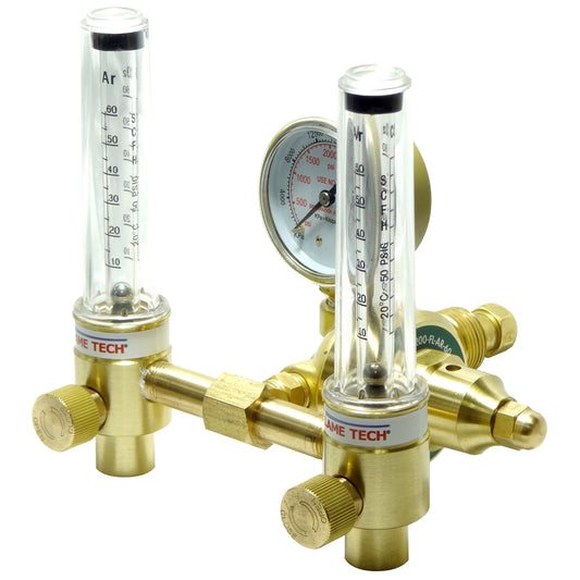 Flame Tech Dual Argon Flow Meter- 200-FL-AR-60-580