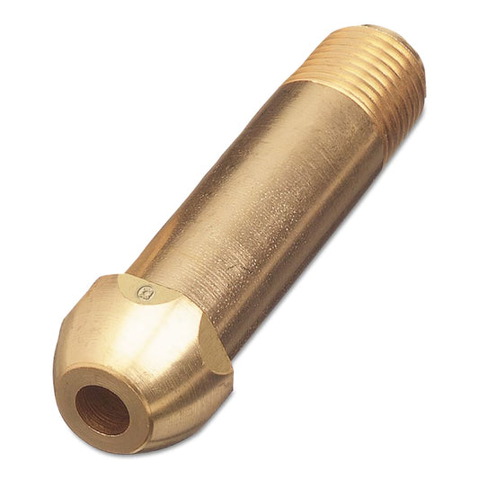 Western Brass Nipple: 1/4" NPT, 2 1/2" Long, CGA-500 - 15-8