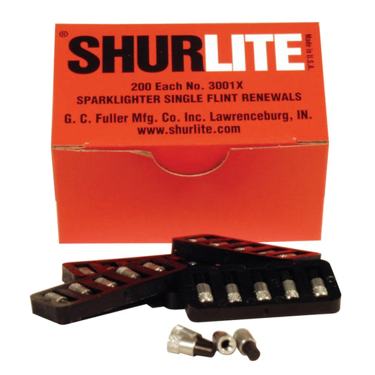 Shurlite 3001X Replacement Flints, 200/pk - 3001X