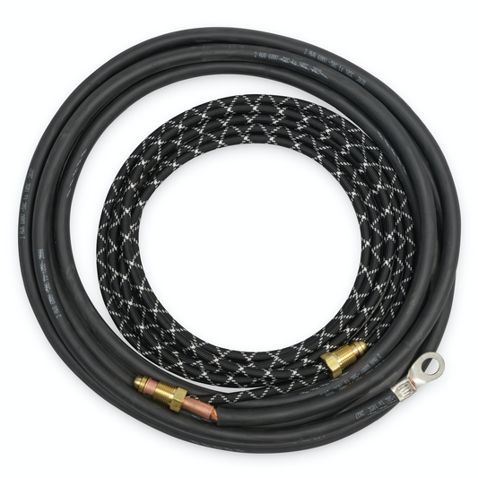 Weldcraft Braided Rubber Power Cable, 2pc, 25' - 46V30-2