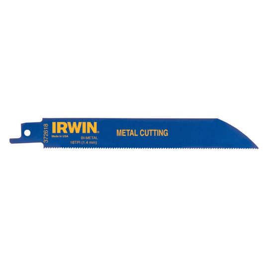 Irwin Reciprocating Saw Blade 6" x 3/4", 18 TPI, 5/pk - 372618