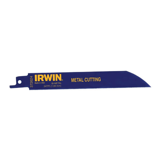 Irwin Reciprocating Saw Blade 6" x 3/4", 24 TPI, 5/pk - 372624P5