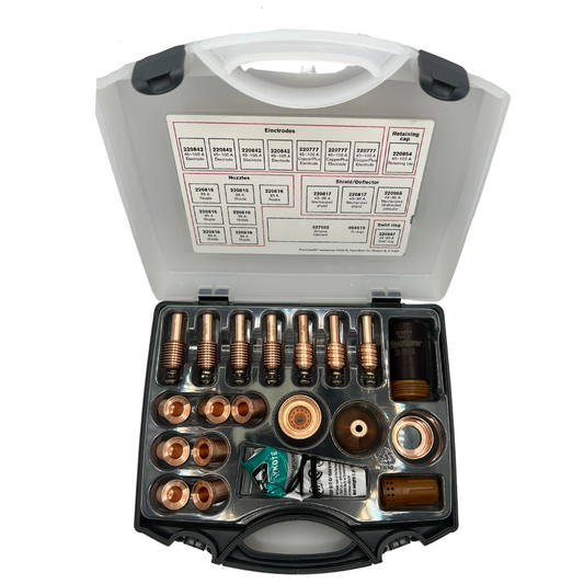 Hypertherm Powermax85 Essen Mechanized Cutting Consumable Kit - 851469 opened.