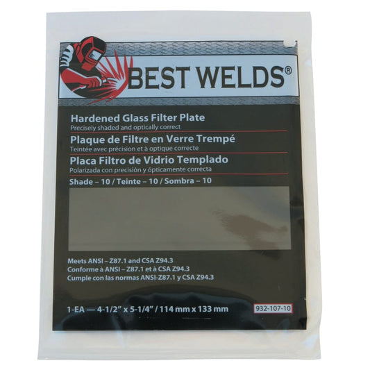 Best Welds Shaded Glass Filter Plate 4-1/2" x 5-1/4" - 932-107