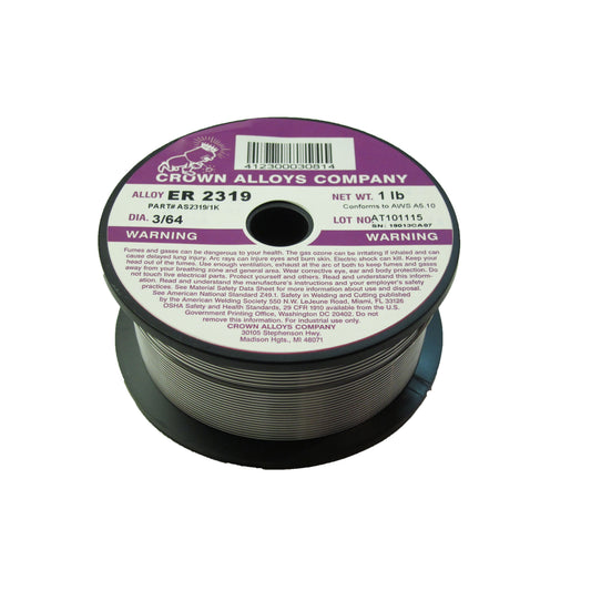 Crown Alloys ER 2319 - 3/64x1# MIG Welding Wire 1lb Spool - AS2319/1K