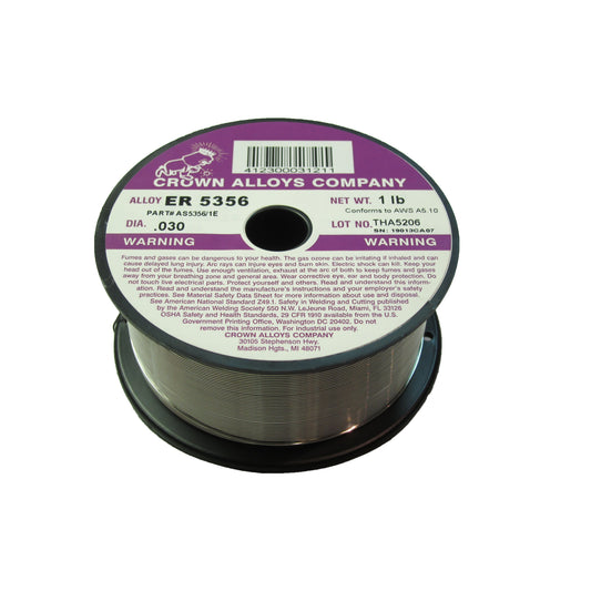 Crown Alloys ER 5356 - .030x1# MIG Welding Wire 1lb Spool - AS5356/1E