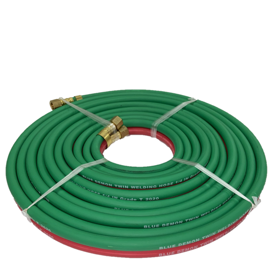 Blue Demon T Grade 1/4" X 25' Twin Welding Hose - BDGH-T14-25BB