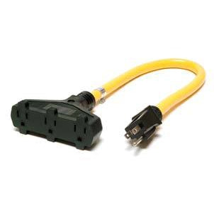 Direct Wire - 12/3 Triple Tap, 120V - Yellow - 2 ft. - 123TTYLW2