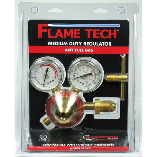 Flame Tech Medium Duty Fuel Gas Regulator Clamshelled - VMFR-22CS