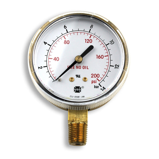 Smith 2.5" Pressure Gauge, 200 PSI/Bar - GA033-07