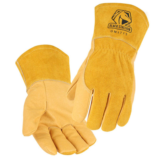 Black Stallion Grain Pigskin Palm MIG Glove w/ Side Padding - GM1715-TT