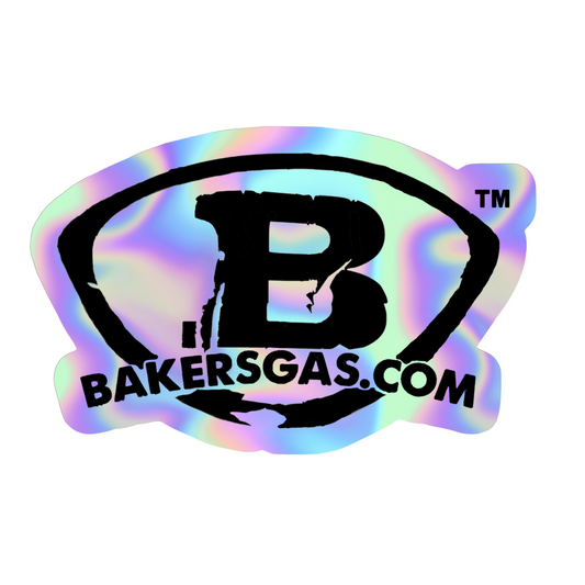 Baker's Gas Holographic Logo Sticker