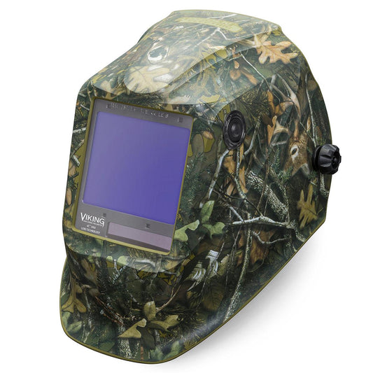 Viking 3350 4C Welding Helmet White Tail Camo from an angle K4412-4