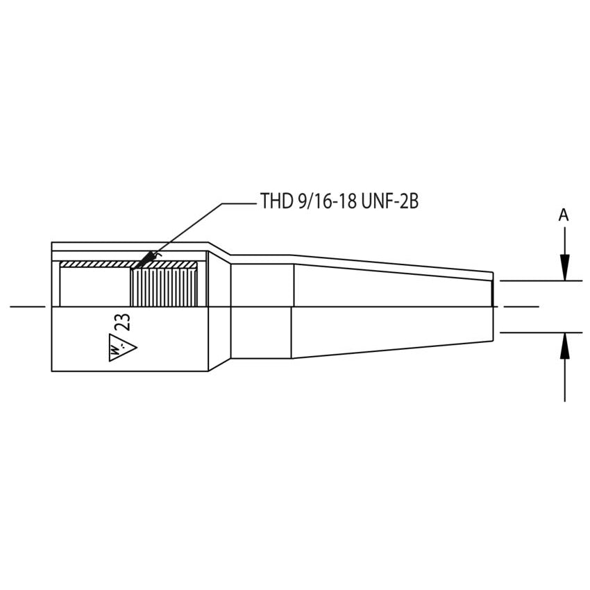 Tweco - WeldSkill 23 Series WS23T-37 Nozzle (3/8, Tapered) Tip Recess ...