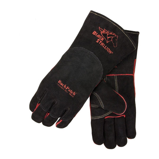 Black Stallion Welding Gloves with BackPatch