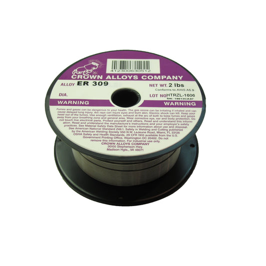 Crown Alloys ER 309 - .035x2# MIG Welding Wire - 2 lb Spool - SS309/1F