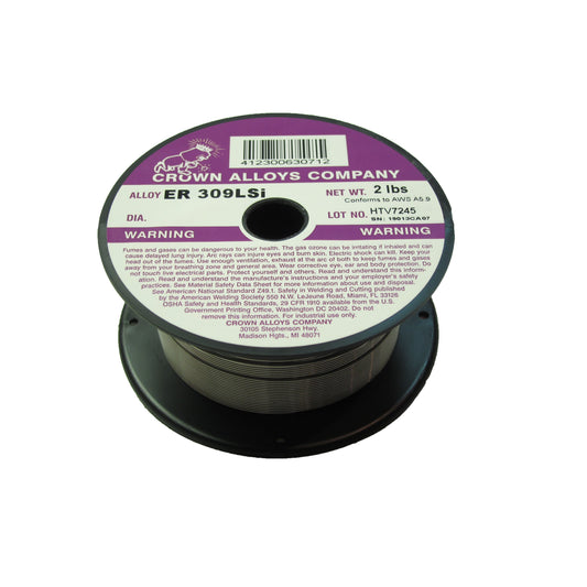 Crown Alloys ER 309LSI .023x2# MIG Welding Wire 2lb Spool - SS309/1ZD