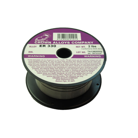 Crown Alloys ER 330 - .035x2# MIG Welding Wire - 2 lb Spool - SS330/1F