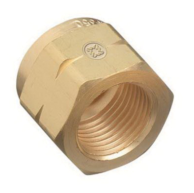 Western Brass Nut: .830"-14 NGO, LH Female, Hydrogen, NG CGA-350 - 82