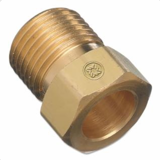 Western Brass Nut: .830"-14 NGO, RH Male, Medical Mix CGA-500 - 500-2