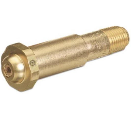 Western Brass Nipple: w/Filter, 1/4" NPT, 3" Long, CGA-680 - 680-3SF