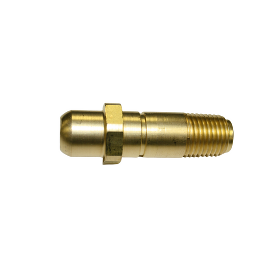 Western Brass Nipple: 1/4" NPT, 2 1/6" Long, CGA-540 - 63