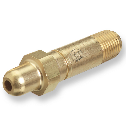 Western Brass Nipple: 1/4" NPT, 2 1/2" Long, CGA-346 - 14-3