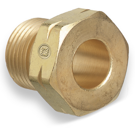 Western Brass Nut: .880"-14 NGO, LH Male, Acetylene CGA-510 - 15-2