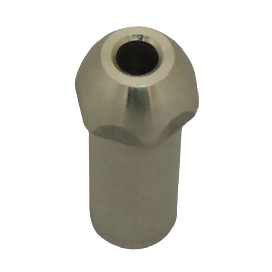 Western Steel Nipple: Recessed for 1/4" OD Tube, CGA-580 - SS-15-8M1