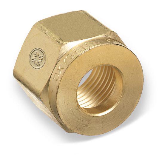 Western Brass Nut: Hand-Tight, RH Female, CGA-540 - 662