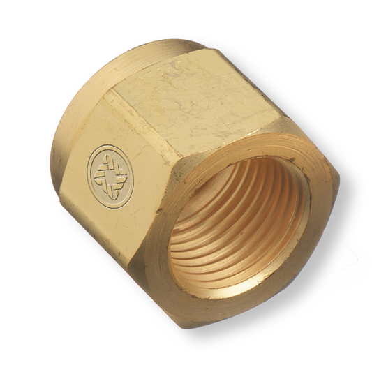 Western Brass Nut: Hand-Tight, RH Female, CGA-326 - 613-2