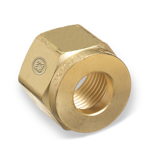 Western Brass Nut: Hand-Tight RH Female, CGA-300 - 616-2