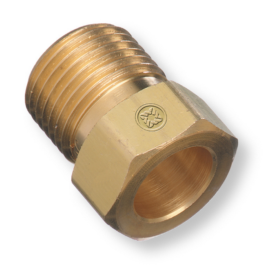 Western Brass Nut: .750"-14 NGO RH FM Medical Breathing CGA-280 - 284