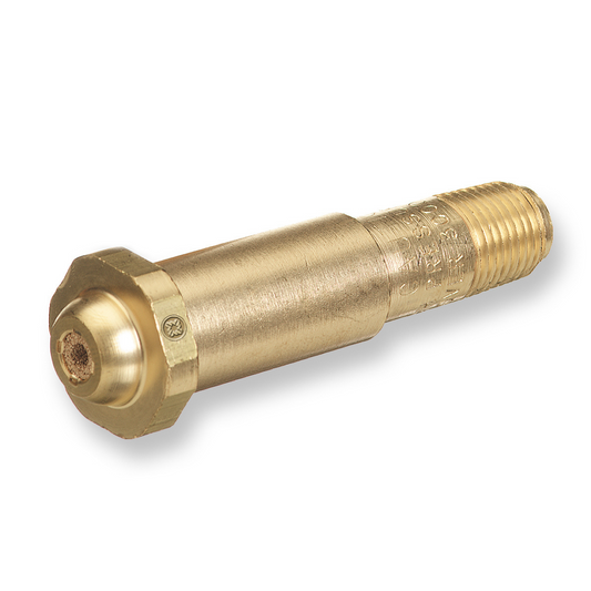 Western Brass Nipple: w/Filter, 1/4" NPT, 3" Long, CGA-701 - 701-4SF