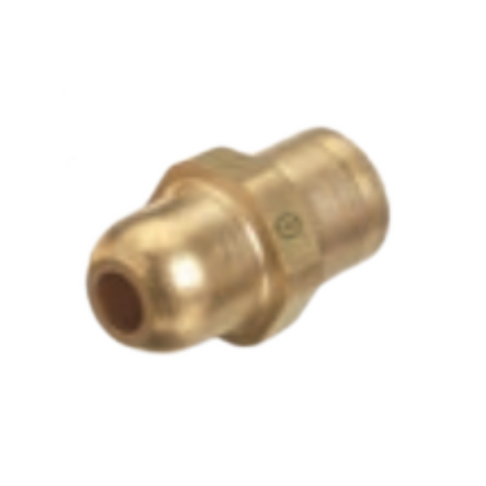 Western Brass Nipple: Recessed for 5/16" OD Tube, CGA-540 - 63-M2