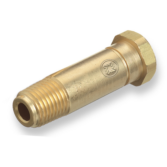 Products Western Brass Nipple: Recessed for 5/16" OD Tube, CGA-320 - CO-3M2