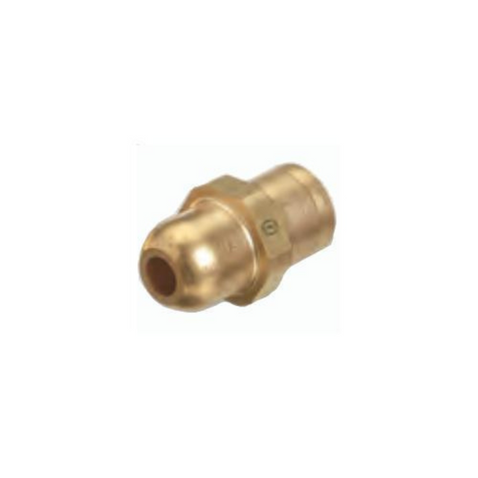 Western Brass Nipple: Recessed for 1/4" OD Tube, CGA-540 - 63-M1