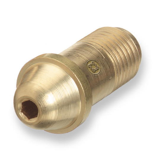 Western Brass Nipple: 1/8" NPT, 1 1/4", CGA-200 - 305-3A