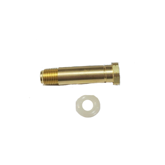 Western Brass Nipple: 1/4" NPT, LH, 2" Long, CGA-320 - CO-8