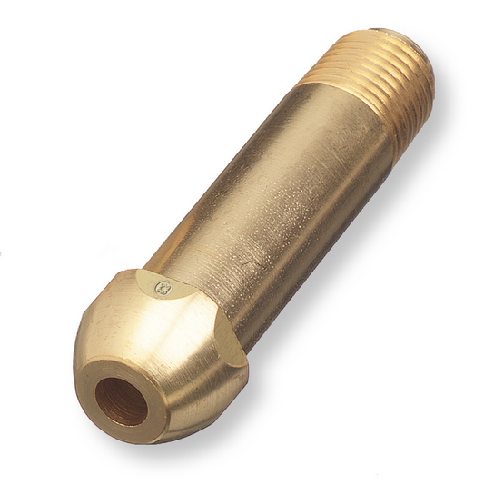 Western Brass Nipple: 1/4" NPT, 4 1/2" Long, CGA-590 - 15-11