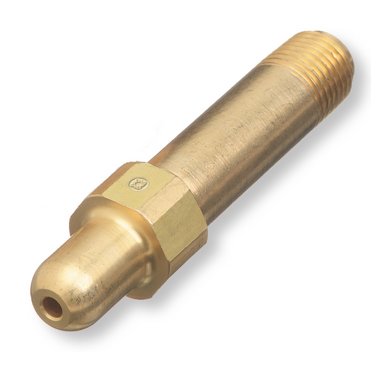 Western Brass Nipple: 1/4" NPT, 3" Long, CGA-347 - 347-3