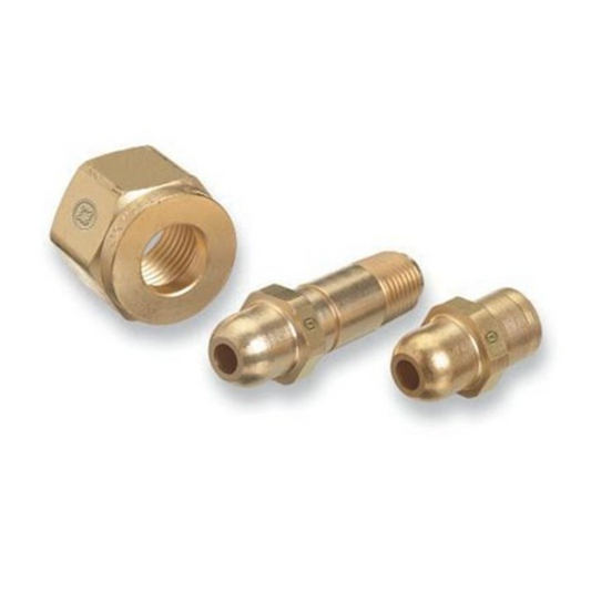 Western Brass Nipple: 1/4" NPT, 2" Long w/CV, CGA-540 - 63-CV