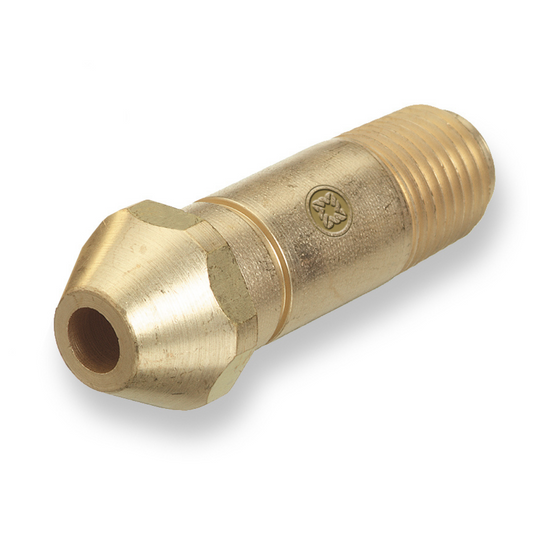 Western Brass Nipple: 1/4" NPT, 2 1/2" Long, CGA-300 - 16-8